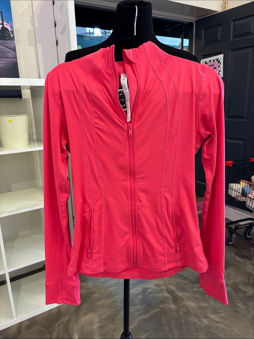 Women's Pink Zip-Front Active Jacket